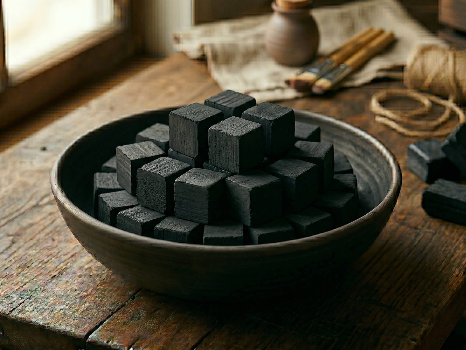 Wood Cube Charcoal Briquettes — Cube Briquettes