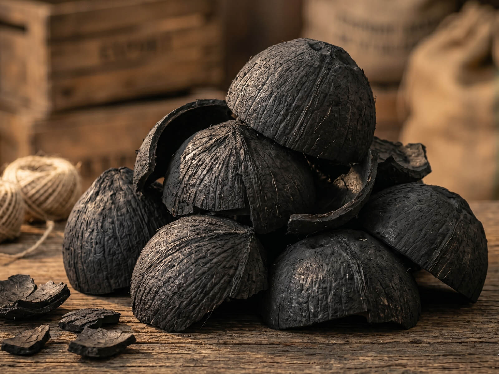 Coconut Shell Charcoal Lumps — Natural Lumps