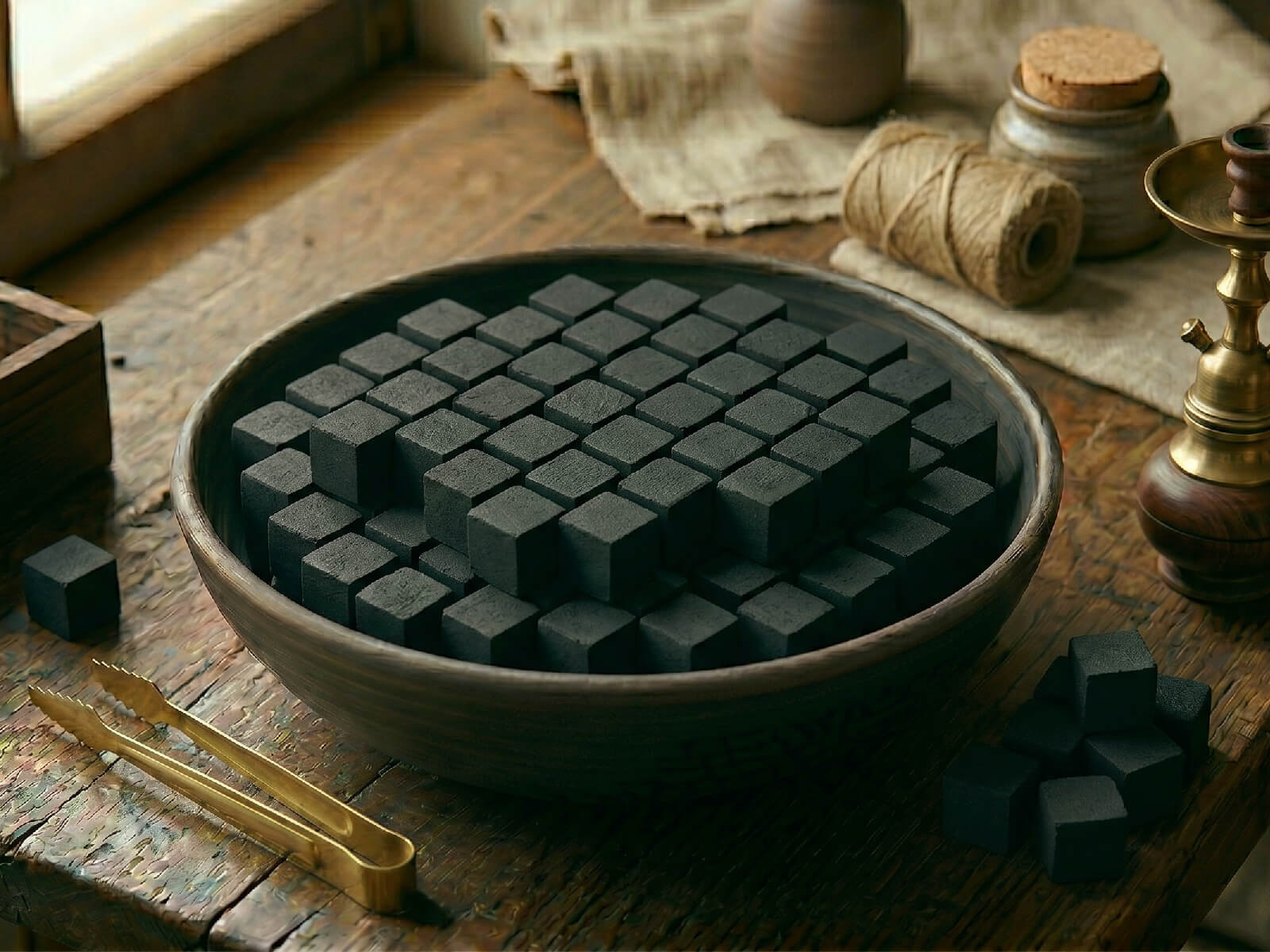 Bamboo Charcoal Cube Briquettes — Cube Briquettes