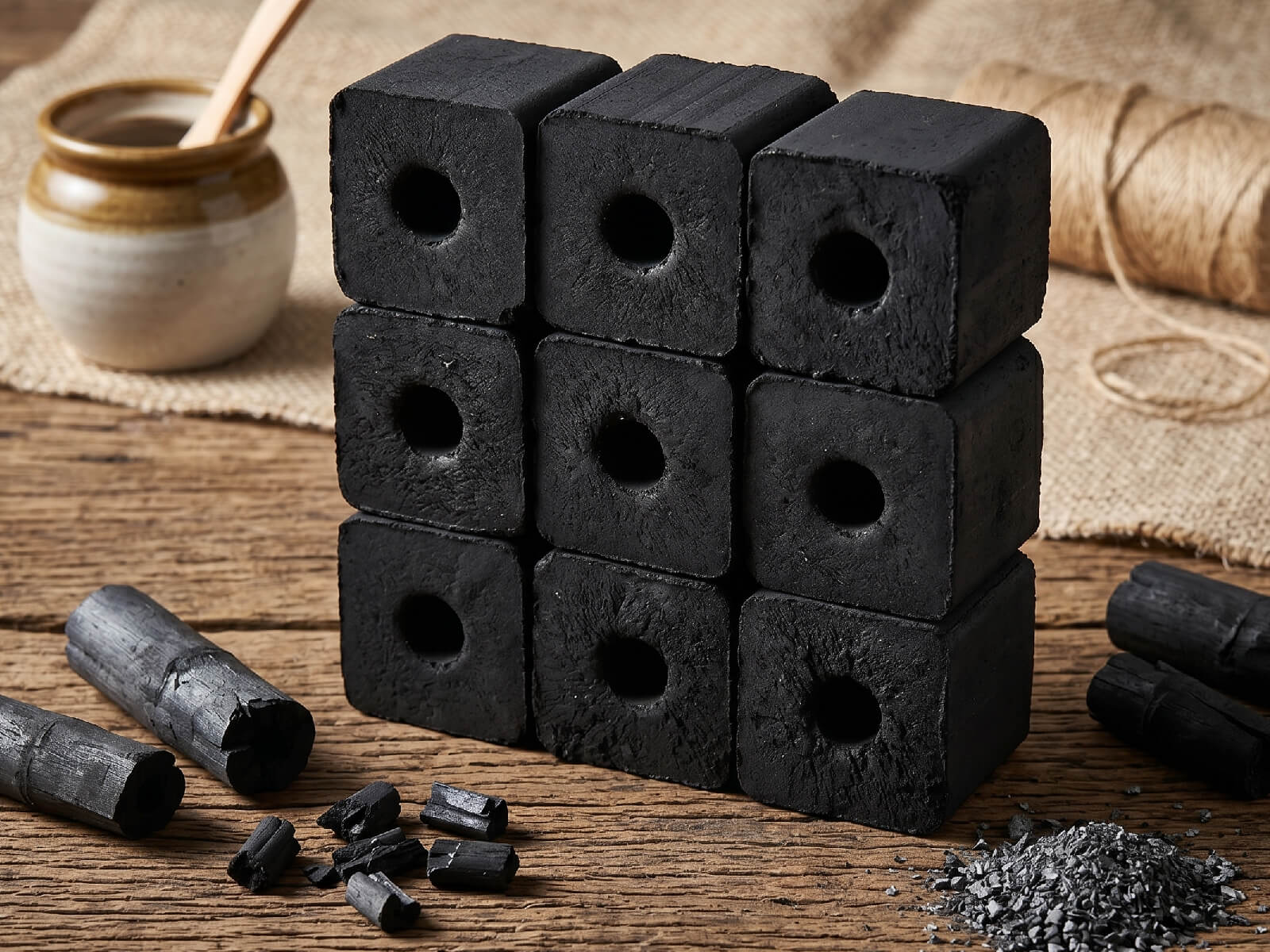 Bamboo Charcoal Briquettes — Standard Briquettes