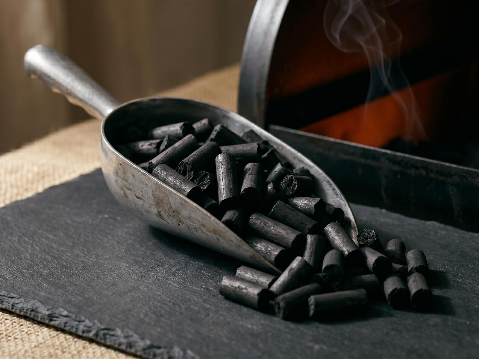Wood Charcoal Pellets — Cylindrical Pellets