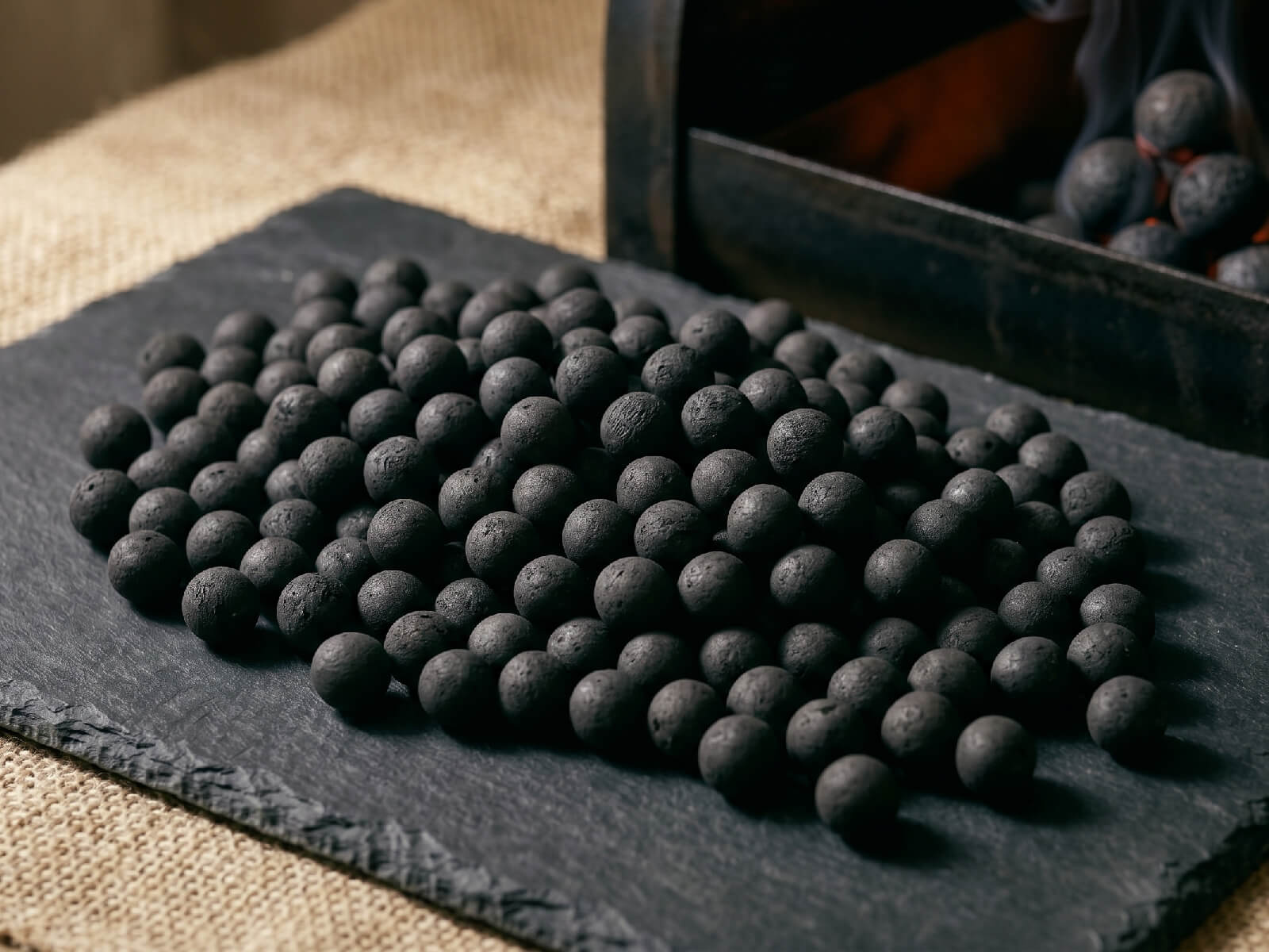 Coconut Shell Charcoal Pellets (Rounded) — Rounded Pellets