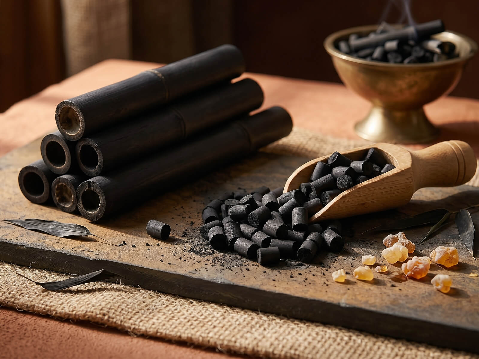 Bamboo Charcoal Pellets — Cylindrical Pellets