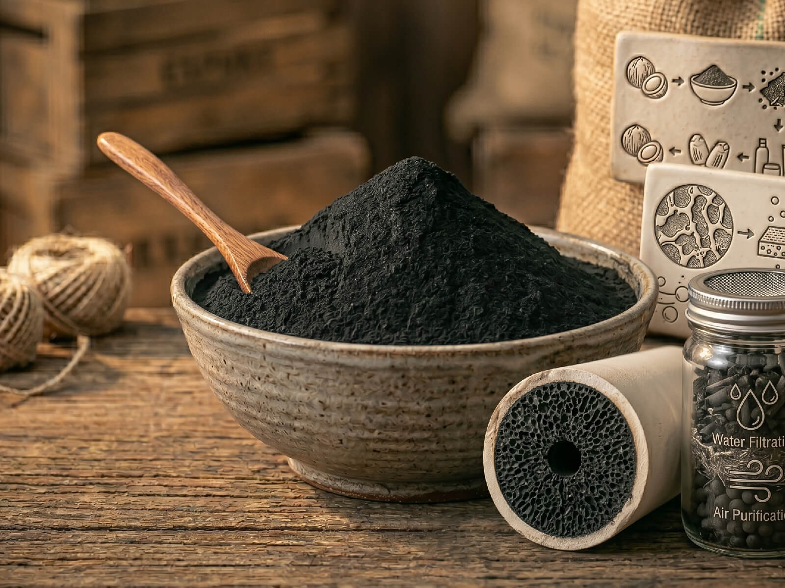 Activated Coconut Shell Charcoal — Activated